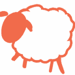 cpapRX PAP Sheep Icon Jumping - Orange