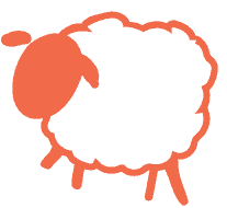 cpapRX PAP Sheep Icon Jumping - Orange