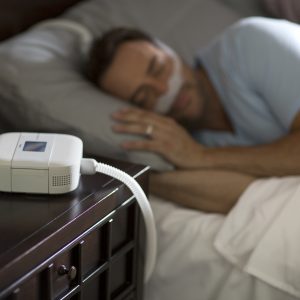 CPAP Machine on Nightstand - cpapRX